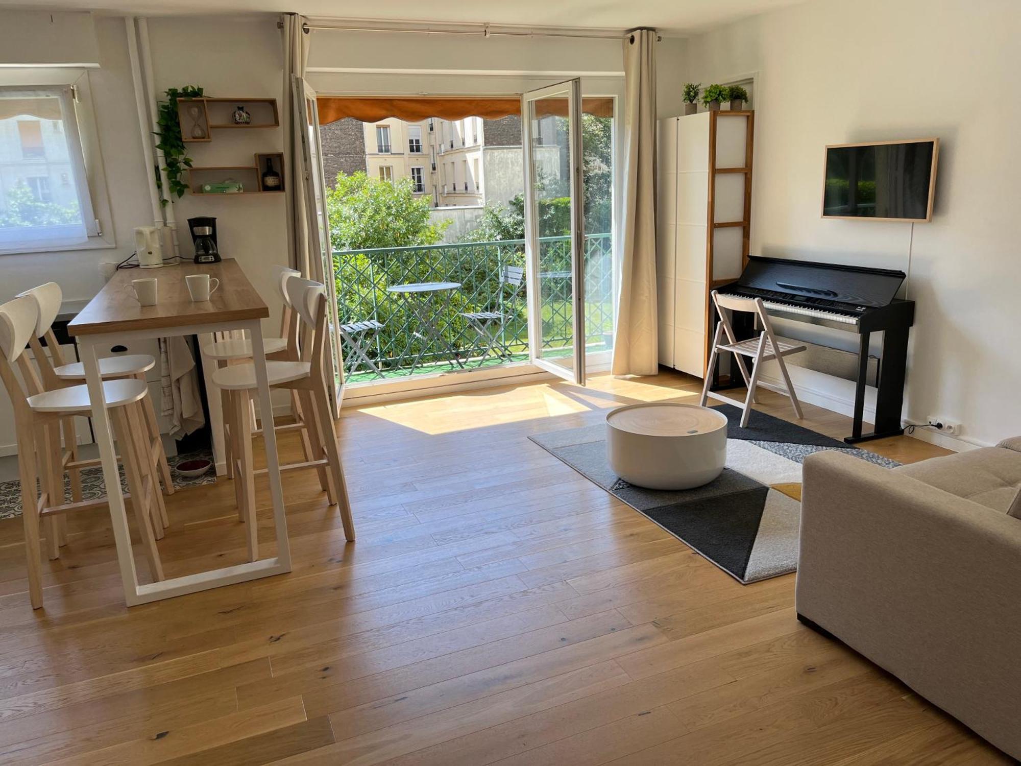 Superbe Appartement Avec Belle Vue Jardin Paris Luaran gambar